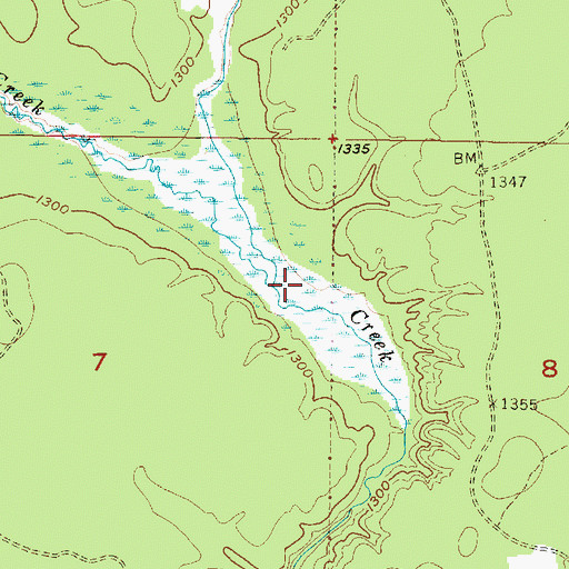 Topographic Map of Weber Creek, MI