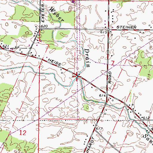 Topographic Map of Weber Drain, MI
