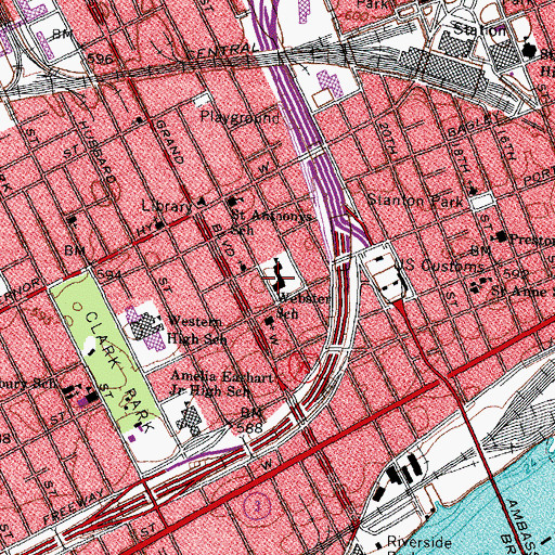 Topographic Map of Webster School, MI