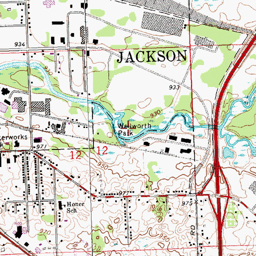 Topographic Map of Wellworth Park, MI