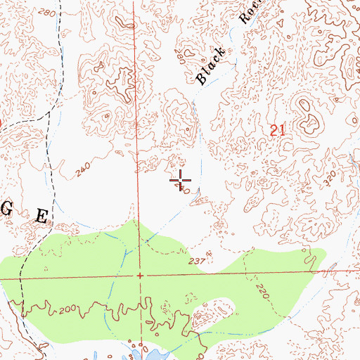Topographic Map of Black Rock Wash, AZ