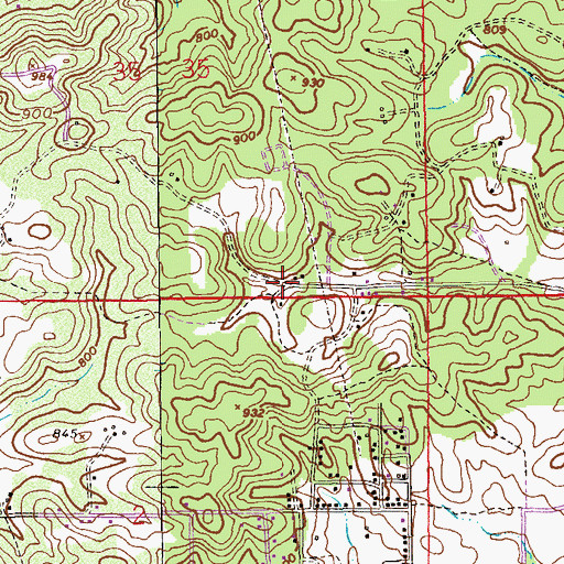 Topographic Map of Anniston Division, AL