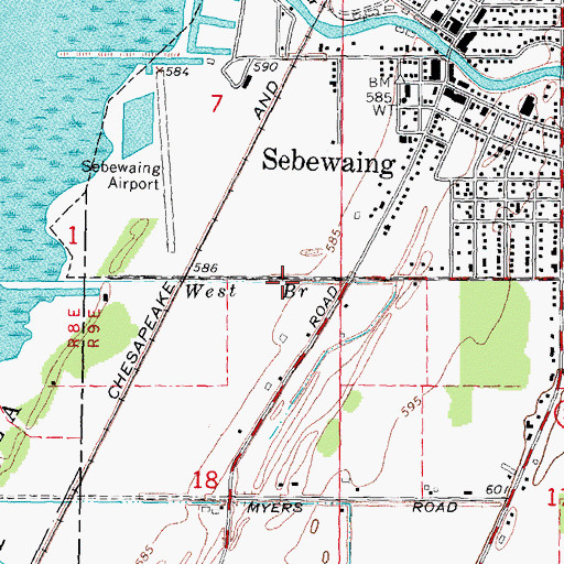 Topographic Map of West Branch, MI