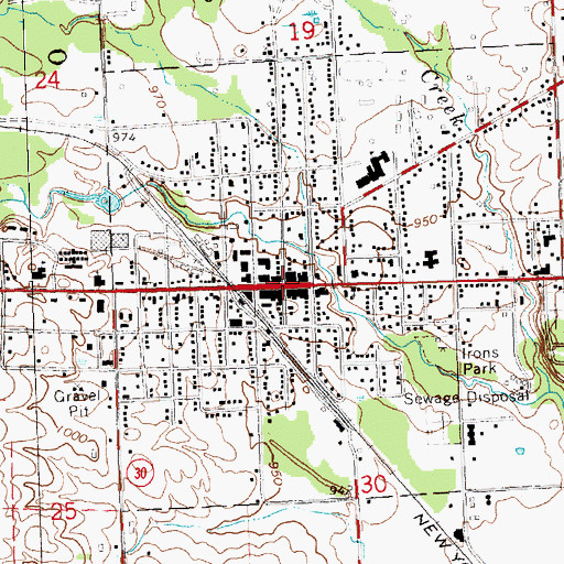 Topographic Map of West Branch, MI