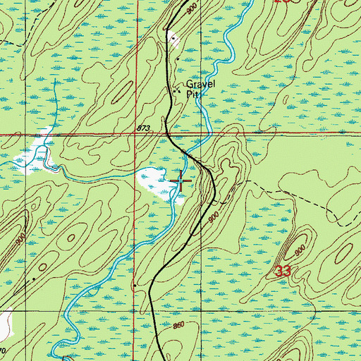Topographic Map of West Branch Cedar River, MI