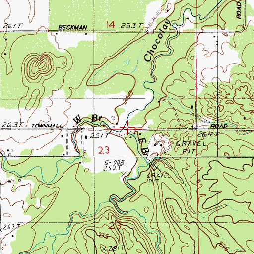 Topographic Map of West Branch Chocolay River, MI