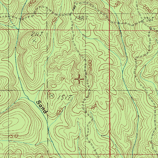 Topographic Map of Walker Springs Division, AL