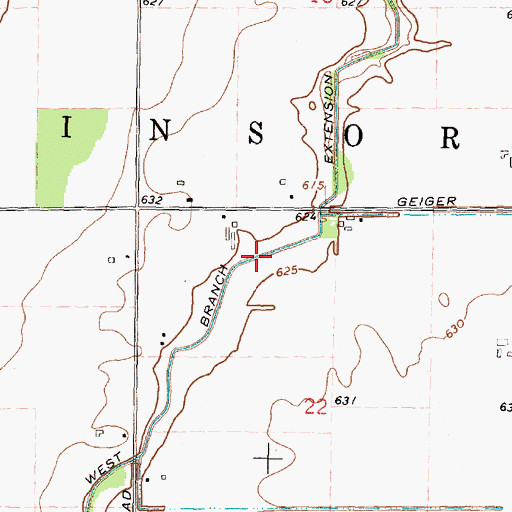 Topographic Map of West Branch Extension, MI