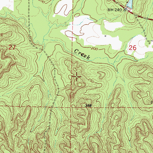 Topographic Map of Thomasville Division, AL