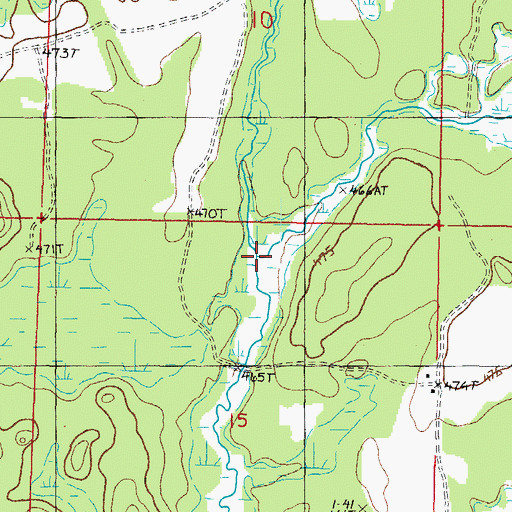 Topographic Map of West Branch Hemlock River, MI