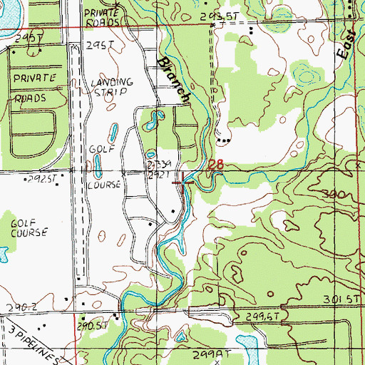 Topographic Map of West Branch Little Muskegon River, MI