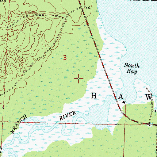 Topographic Map of West Branch River, MI