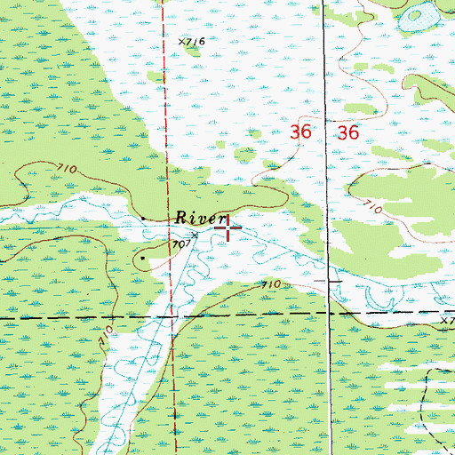 Topographic Map of West Branch Sage River, MI
