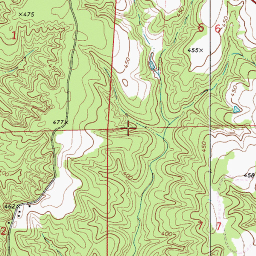 Topographic Map of Lyeffion Division, AL