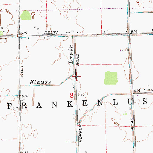 Topographic Map of West Branch Squaconning Creek, MI