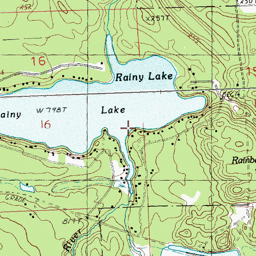 Topographic Map of West Branch Upper Rainy River, MI