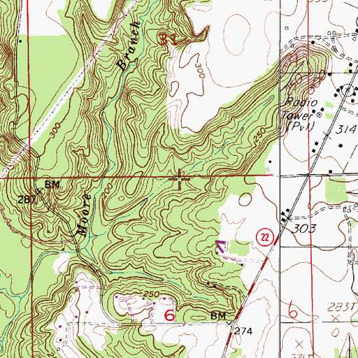 Topographic Map of Selma Division, AL