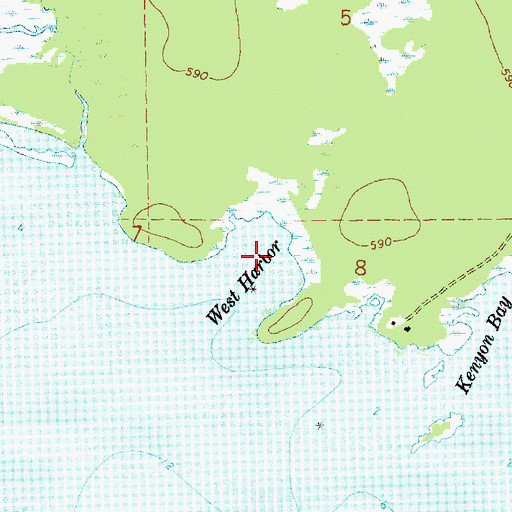 Topographic Map of West Harbor, MI