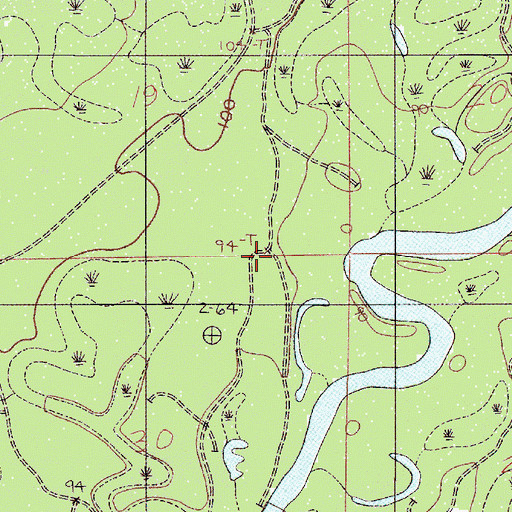 Topographic Map of East Escambia Division, AL
