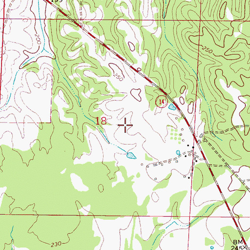 Topographic Map of Mantua-West Greene Division, AL
