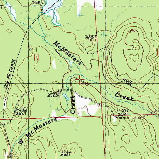 Topographic Map of West McMasters Creek, MI