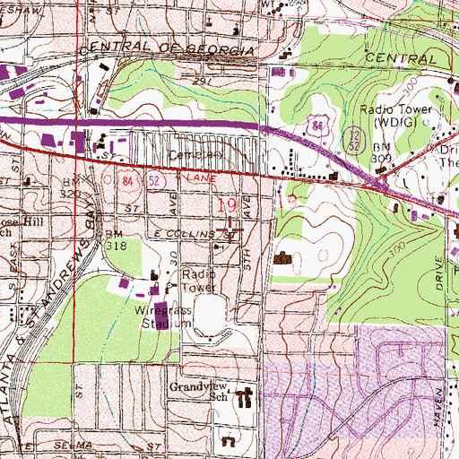 Topographic Map of Dothan Division, AL