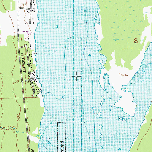 Topographic Map of West Neebish Channel, MI