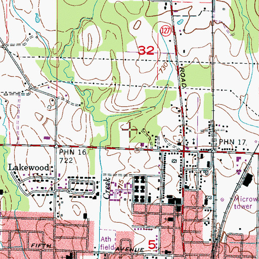 Topographic Map of Athens Division, AL
