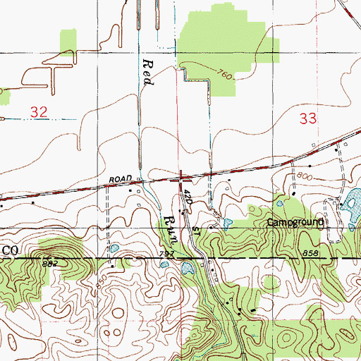 Topographic Map of West Valley School, MI