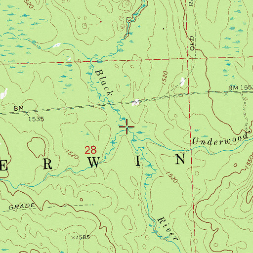Topographic Map of Wester Creek, MI