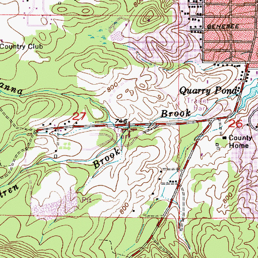 Topographic Map of Westren Brook, MI