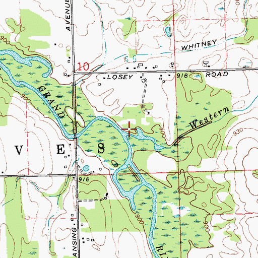 Topographic Map of Western Creek, MI