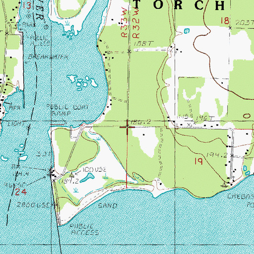 Topographic Map of White City, MI