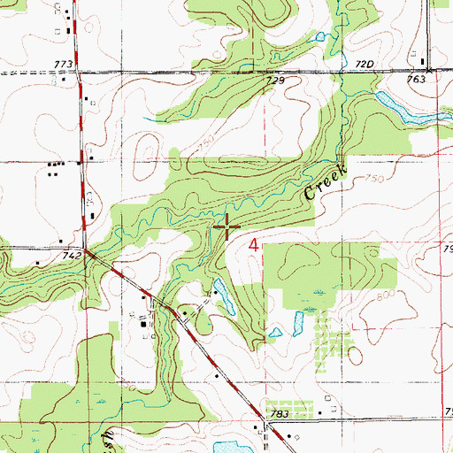 Topographic Map of White Creek, MI