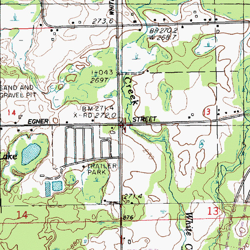 Topographic Map of White Creek School, MI