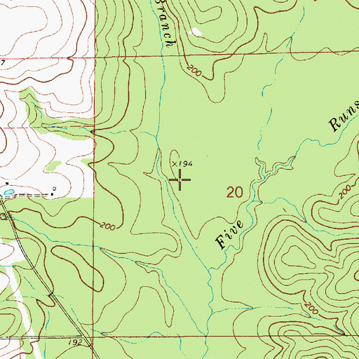 Topographic Map of Clear Creek Church (historical), AL