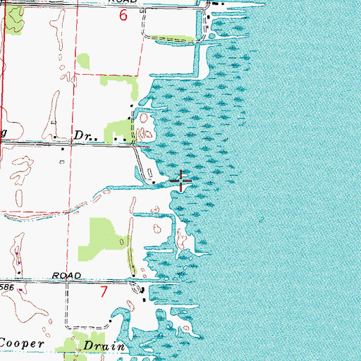 Topographic Map of White Feather Creek, MI