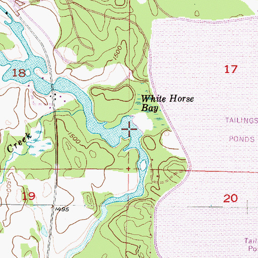 Topographic Map of White Horse Bay, MI
