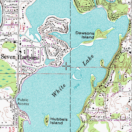 Topographic Map of White Lake, MI