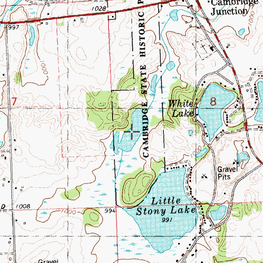 Topographic Map of White Lake, MI
