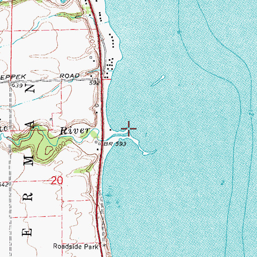 Topographic Map of White River, MI