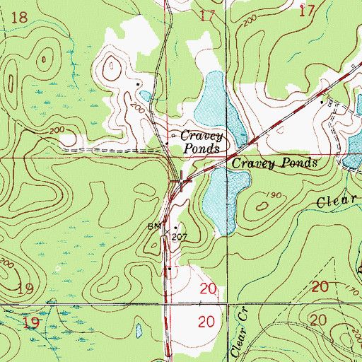 Topographic Map of Elliotts Quarters, AL