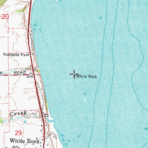 Topographic Map of White Rock, MI