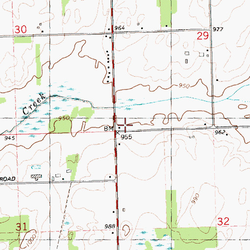Topographic Map of White School, MI