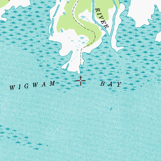 Topographic Map of Wigwam Bay, MI