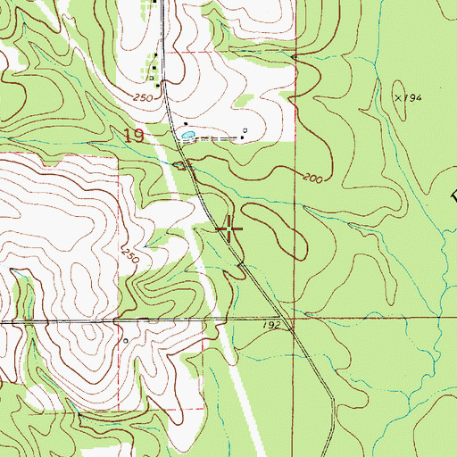 Topographic Map of Shiloh Church (historical), AL