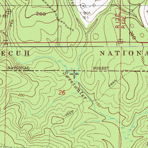 Topographic Map of Barney Creek, FL