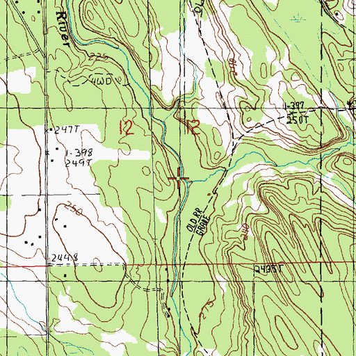 Topographic Map of Wilkes Creek, MI