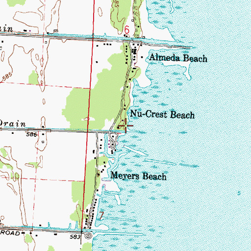 Topographic Map of Willette Drain, MI