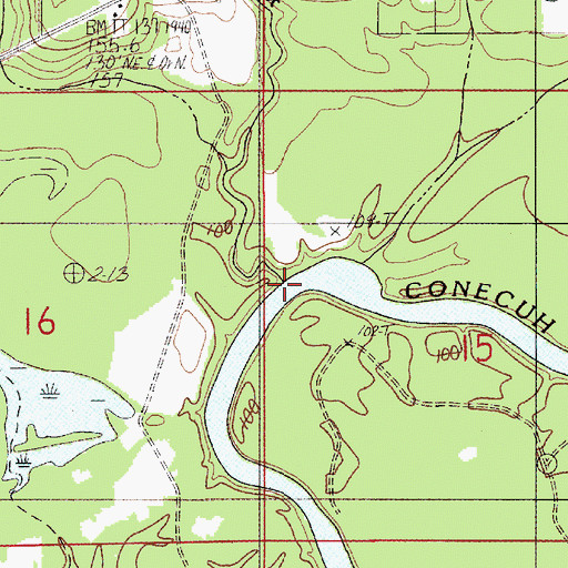 Topographic Map of Boykin Creek, AL